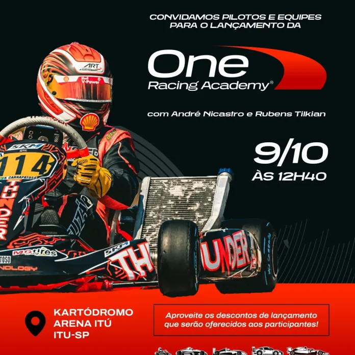 One Racing Academy fará lançamento oficial de seus cursos no Brasileiro de Kart em Itu