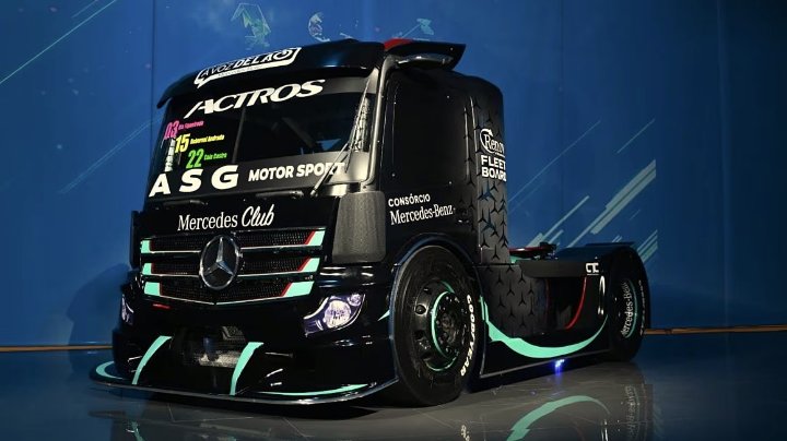Mercedes-Benz Actros da ASG Motorsport para a Copa Truck 2023 tem câmeras laterais no lugar dos retrovisores