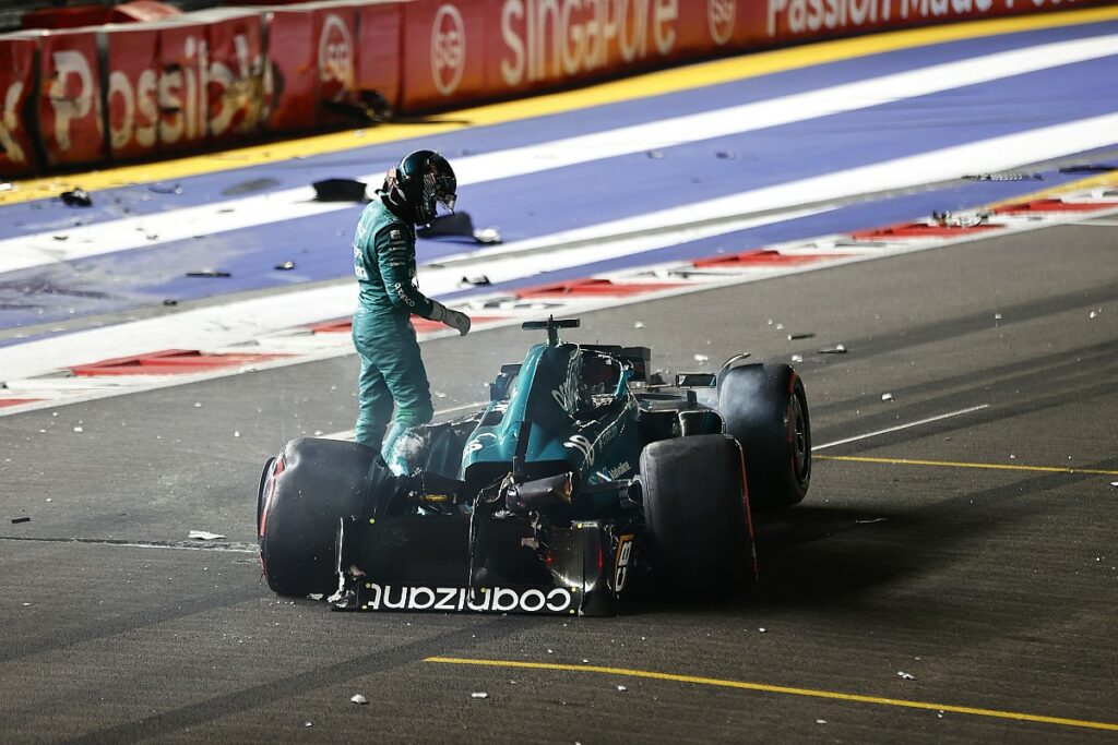 Stroll explica batida no GP de Singapura