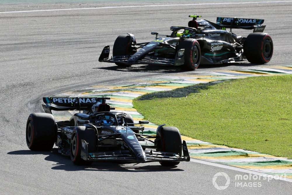 Both Mercedes failed to gain ground in the sprint