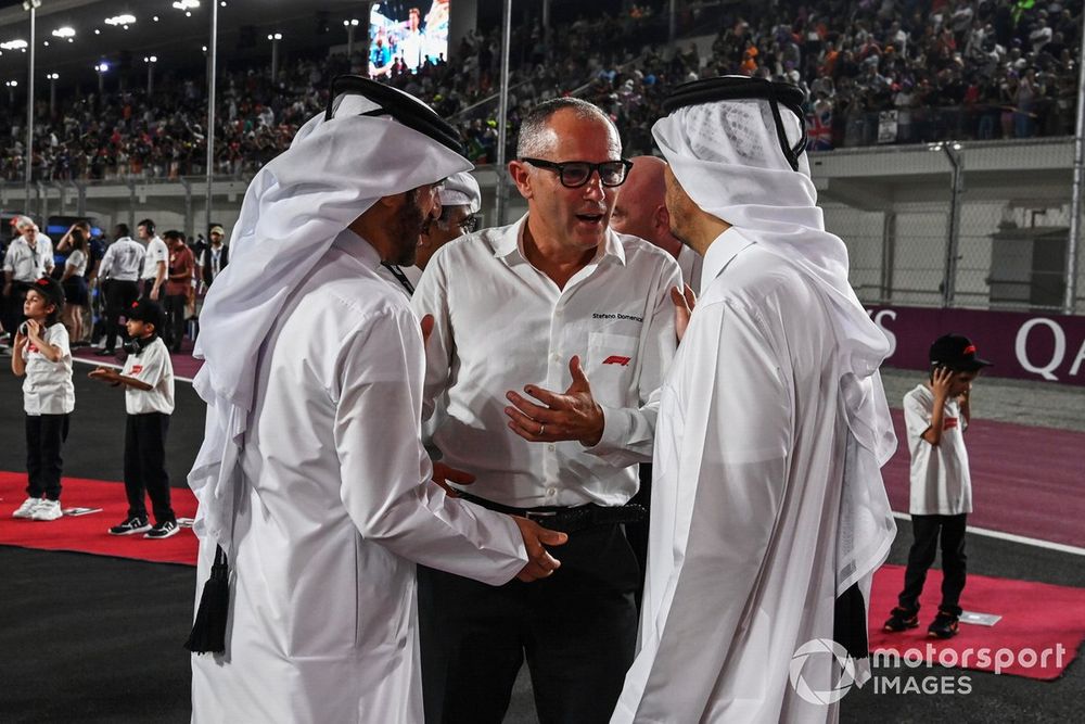 Mohammed bin Sulayem, President, FIA, Stefano Domenicali, CEO, Formula 1