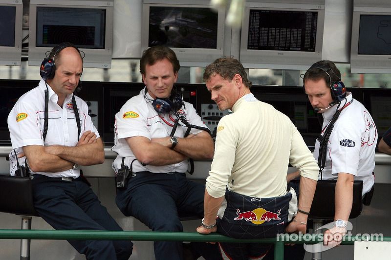 Newey on the pitwall in 2006, his first season with Red Bull