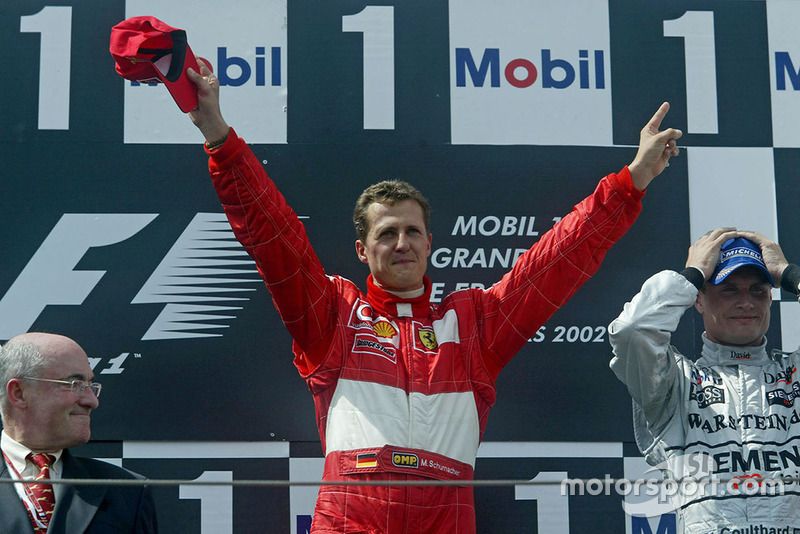 Podium: race winner Michael Schumacher, Ferrari