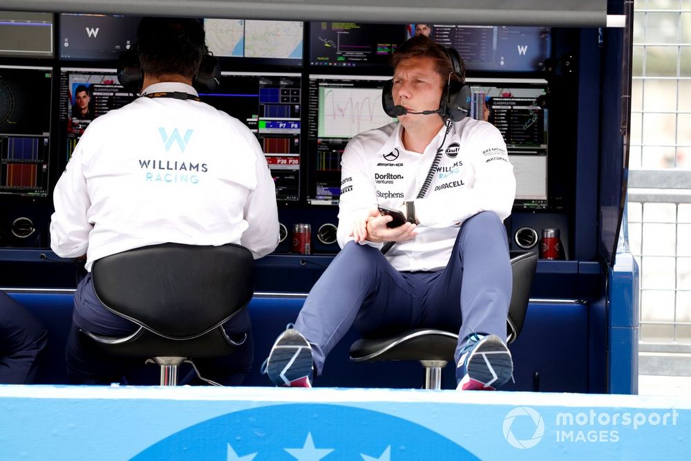 James Vowles, Team Principal, Williams Racing, on the pit wall