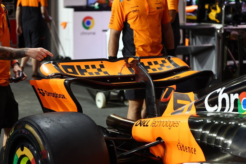 McLaren MCL38 rear wing detail