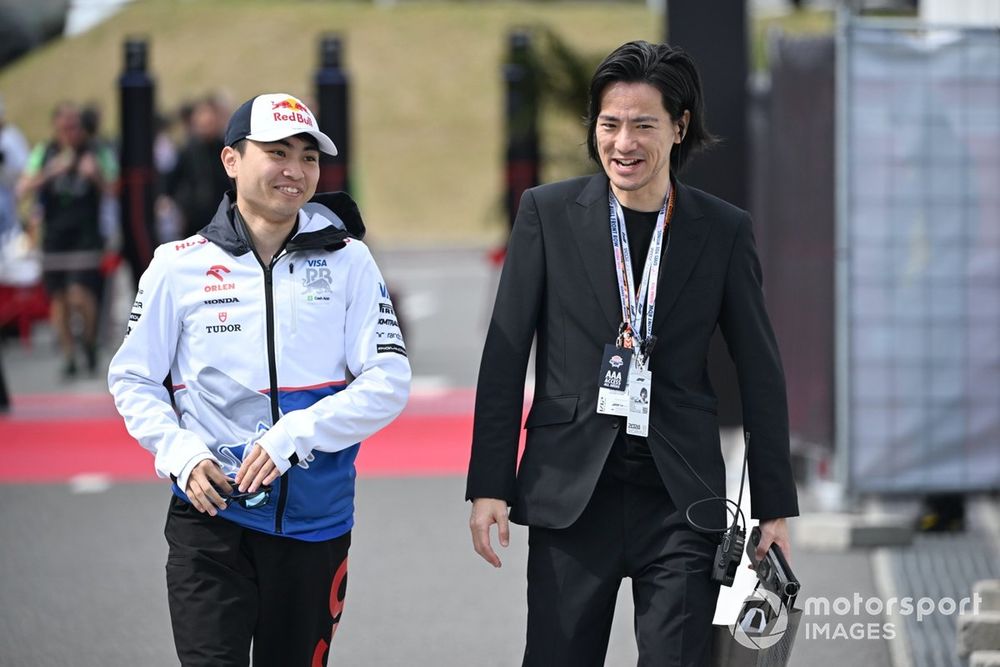 Ayumu Iwasa, Visa Cash App RB F1 Team, arrives in the paddock