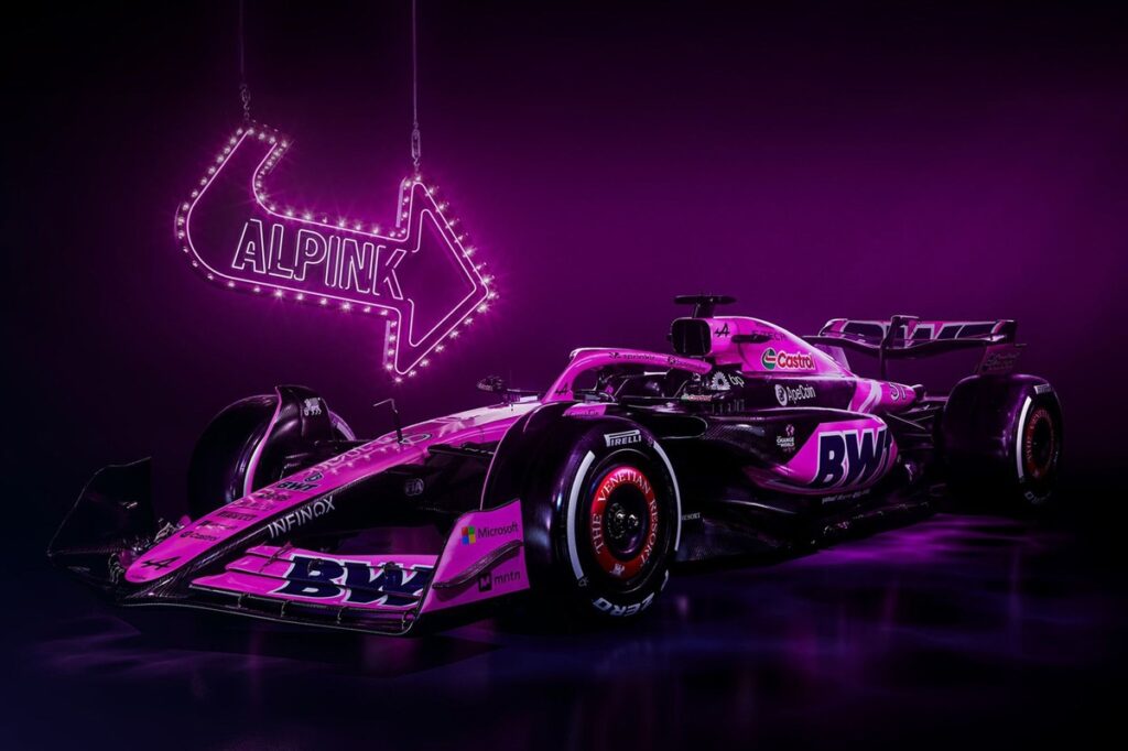 Alpine revela pintura rosa para últimas três corridas de 2024