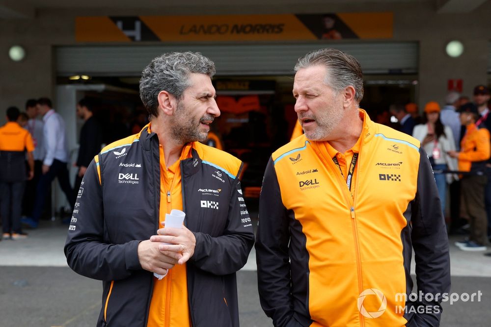 Andrea Stella, Team Principal, McLaren F1 Team, Zak Brown, CEO, McLaren Racing 