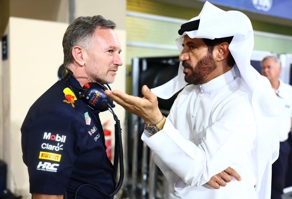 Red Bull Racing Team Principal Christian Horner and Mohammed ben Sulayem, FIA President