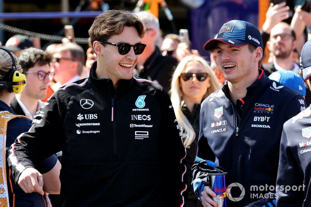 Drivers Parade 
George Russell, Mercedes-AMG F1 Team, Max Verstappen, Red Bull Racing 